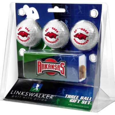 Arkansas Razorbacks 3 Ball Gift Pack with Hat Clip