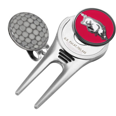 Arkansas Razorbacks Divot Tool Hat Clip with Golf Ball Marker (Set of 2)