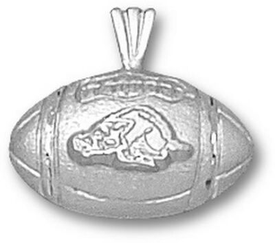 Arkansas Razorbacks "Football with Razorback" Pendant - Sterling Silver Jewelry