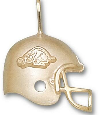 Arkansas Razorbacks "Helmet with Razorback" Pendant - 10KT Gold Jewelry