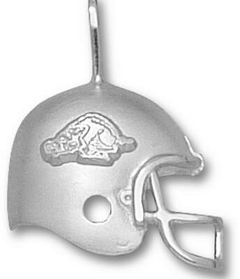 Arkansas Razorbacks "Helmet with Razorback" Pendant - Sterling Silver Jewelry