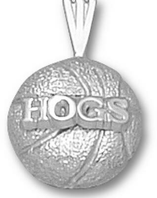 Arkansas Razorbacks "Hogs Basketball" Pendant - Sterling Silver Jewelry