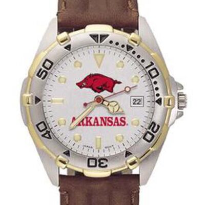 Arkansas Razorbacks "Razorback" All Star Watch with Leather Band - Men's