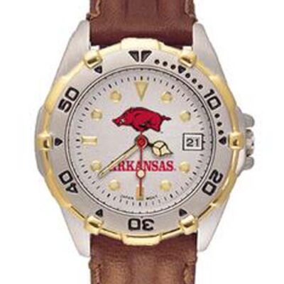 Arkansas Razorbacks "Razorback" All Star Watch with Leather Band - Women's