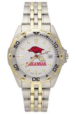 Arkansas Razorbacks "Razorback" All Star Watch with Stainless Steel Band - Men's