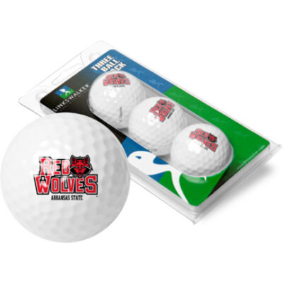 Arkansas State Red Wolves 3 Golf Ball Sleeve (Set of 3)