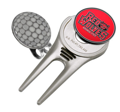 Arkansas State Red Wolves Divot Tool Hat Clip with Golf Ball Marker (Set of 2)