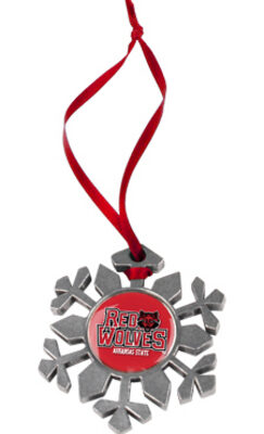 Arkansas State Red Wolves Snowflake Ornament (Set of 2)