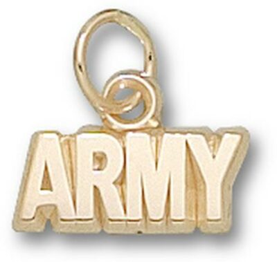 Army Black Knights "Army" 3/16" Charm - 14KT Gold Jewelry