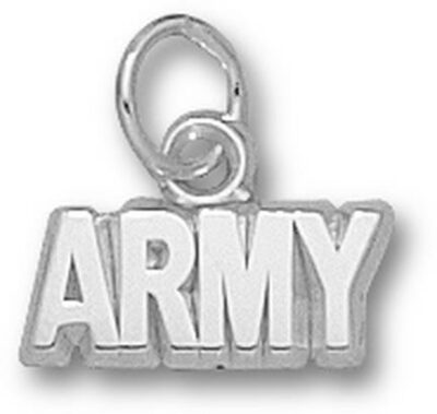 Army Black Knights "Army" 3/16" Charm - Sterling Silver Jewelry