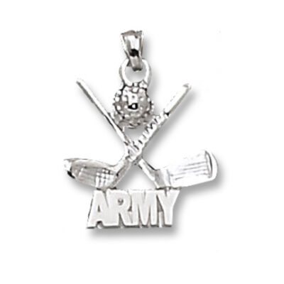 Army Black Knights "Army Golf Clubs" Pendant - Sterling Silver Jewelry