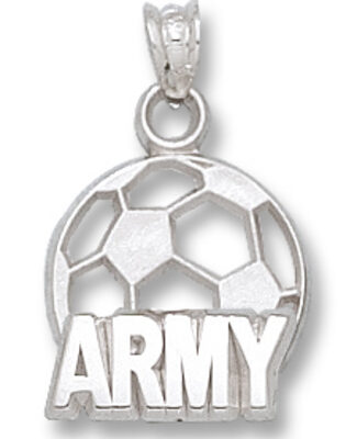 Army Black Knights "Army Soccerball" Pendant - Sterling Silver Jewelry