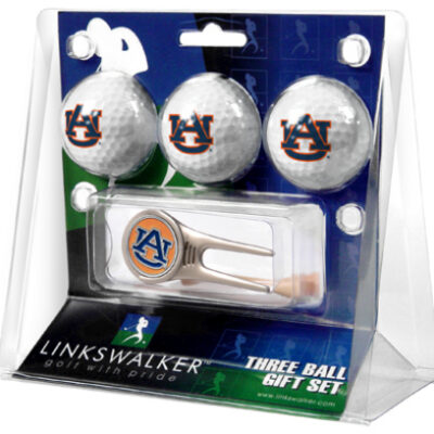 Auburn Tigers 3 Golf Ball Gift Pack with Cap Tool