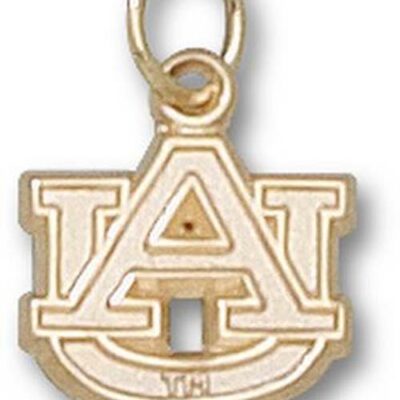 Auburn Tigers "AU" 3/8" Charm - 14KT Gold Jewelry