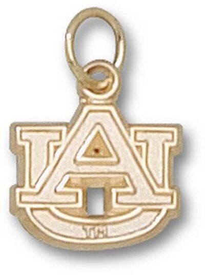 Auburn Tigers "AU" 3/8" Charm - 14KT Gold Jewelry