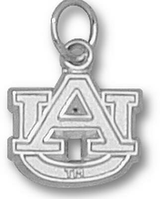 Auburn Tigers "AU" 3/8" Charm - Sterling Silver Jewelry