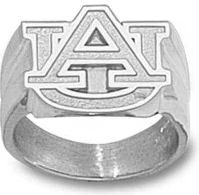 Auburn Tigers "AU" 5/8" Men's Ring Size 10 1/4 - Sterling Silver Jewelry