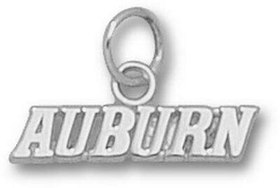 Auburn Tigers "Auburn" Charm - Sterling Silver Jewelry