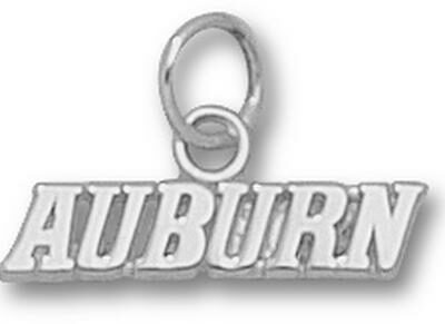 Auburn Tigers "Auburn" Charm - Sterling Silver Jewelry