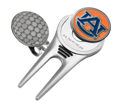 Auburn Tigers Divot Tool Hat Clip with Golf Ball Marker (Set of 2)