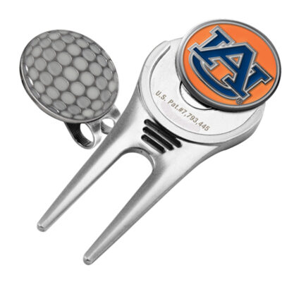 Auburn Tigers Divot Tool Hat Clip with Golf Ball Marker (Set of 2)