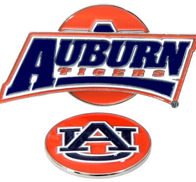 Auburn Tigers Slider Clip with Golf Ball Marker (Set of 3)