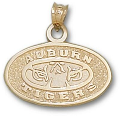 Auburn Tigers "Tiger Eyes" Logo 1/2" Pendant - 14KT Gold Jewelry