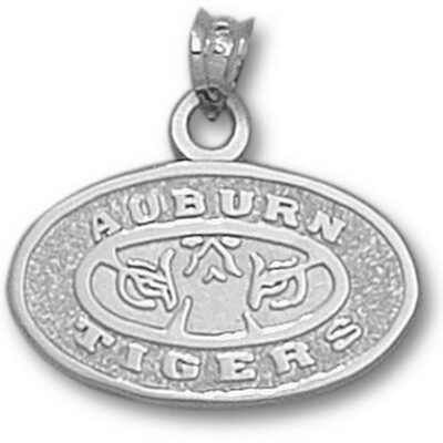 Auburn Tigers "Tiger Eyes" Logo 1/2" Pendant - Sterling Silver Jewelry