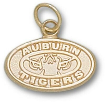 Auburn Tigers "Tiger Eyes" Logo 3/8" Charm - 14KT Gold Jewelry