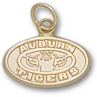 Auburn Tigers "Tiger Eyes" Logo 3/8" Charm - 14KT Gold Jewelry