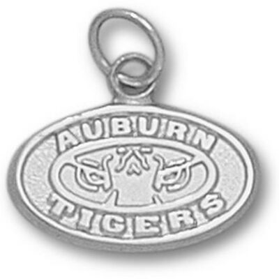 Auburn Tigers "Tiger Eyes" Logo 3/8" Charm - Sterling Silver Jewelry