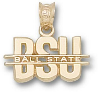 Ball State Cardinals "BSU" Pendant - 10KT Gold Jewelry