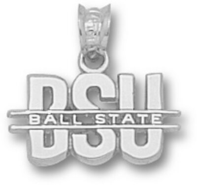 Ball State Cardinals "BSU" Pendant - Sterling Silver Jewelry