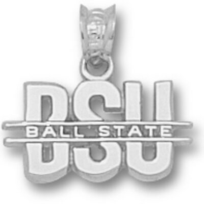 Ball State Cardinals "BSU" Pendant - Sterling Silver Jewelry