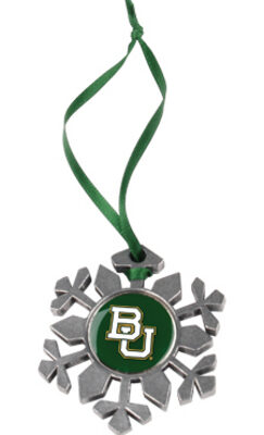 Baylor Bears Snowflake Ornament (Set of 2)