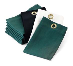 Black Trifold Cotton Tee Towels - 1 Dozen