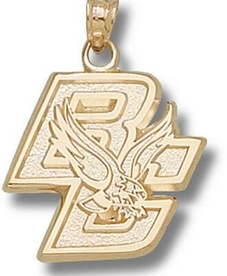 Boston College Eagles New "BC & Eagle" 5/8" Pendant - 14KT Gold Jewelry