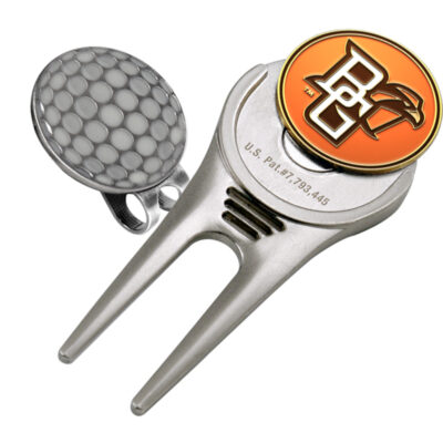 Bowling Green State Falcons Divot Tool Hat Clip with Golf Ball Marker (Set of 2)