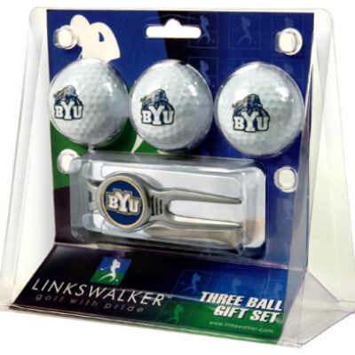 Brigham Young (BYU) Cougars 3 Ball Golf Gift Pack with Kool Tool