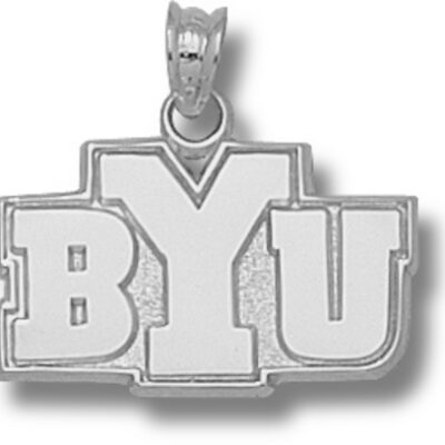 Brigham Young (BYU) Cougars "BYU" 1/2" Pendant - Sterling Silver Jewelry