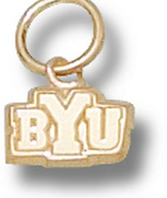 Brigham Young (BYU) Cougars "BYU" 3/16" Charm - 10KT Gold Jewelry