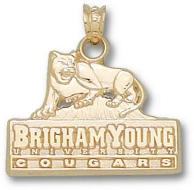 Brigham Young (BYU) Cougars "BYU" Logo 5/8" Pendant - 10KT Gold Jewelry