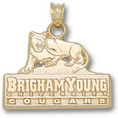 Brigham Young (BYU) Cougars "BYU" Logo 5/8" Pendant - 10KT Gold Jewelry