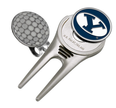 Brigham Young (BYU) Cougars Divot Tool Hat Clip with Golf Ball Marker (Set of 2)