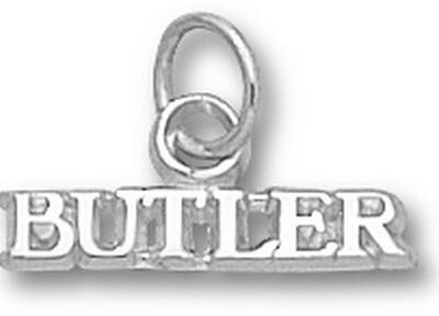 Butler Bulldogs "Butler" 1/8" Charm - Sterling Silver Jewelry