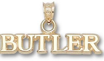 Butler Bulldogs "Butler" 3/16" Pendant - 10KT Gold Jewelry