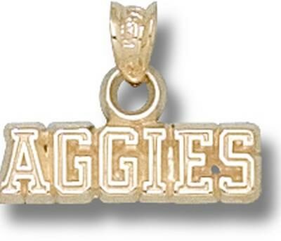 California (Davis) Aggies "Aggies" Pendant - 10KT Gold Jewelry