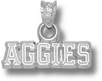 California (Davis) Aggies "Aggies" Pendant - Sterling Silver Jewelry