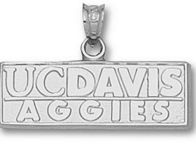 California (Davis) Aggies New "UC Davis Aggies" Pendant - Sterling Silver Jewelry