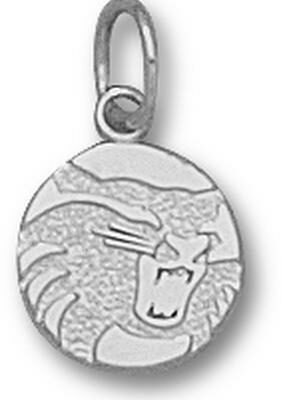 California State (Chico) Wildcats Circle "Wildcat" 3/8" Charm - Sterling Silver Jewelry